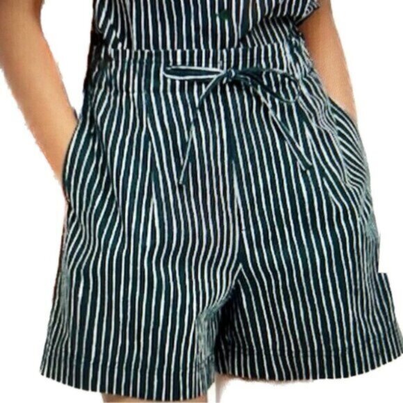 Marimekko Uniqlo  * Women's Shorts, Linen Blend, Pockets ,Green, High Waist - Picture 1 of 14